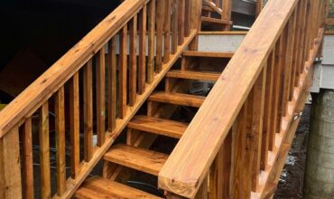 Custom Exterior Wooden Staircase